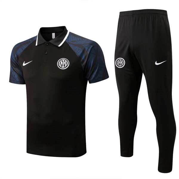 Polo Inter Milan Komplett-Set 2022-23 Schwarz